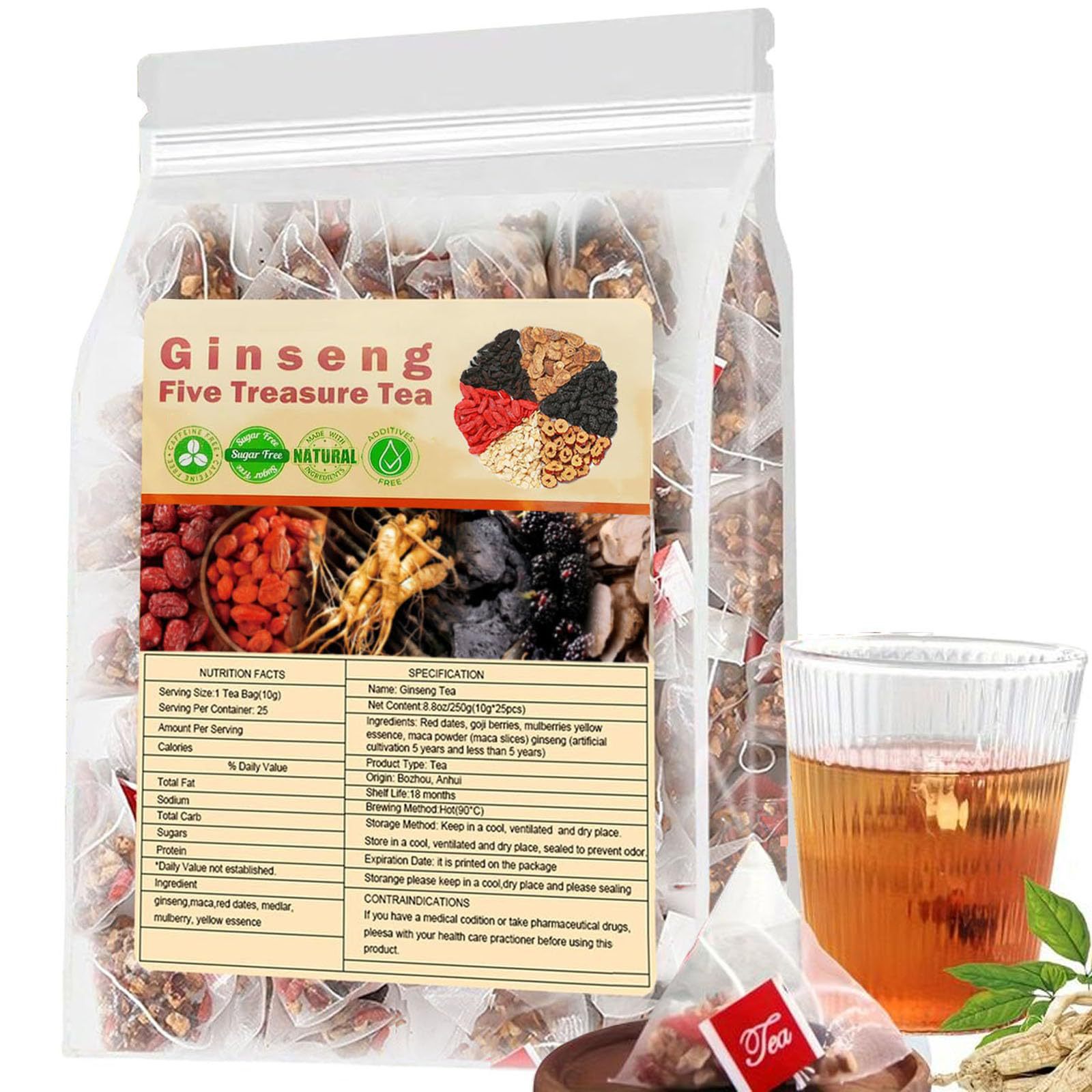 Herbal Wellness Tea - Thé aux reins au Ginseng Five