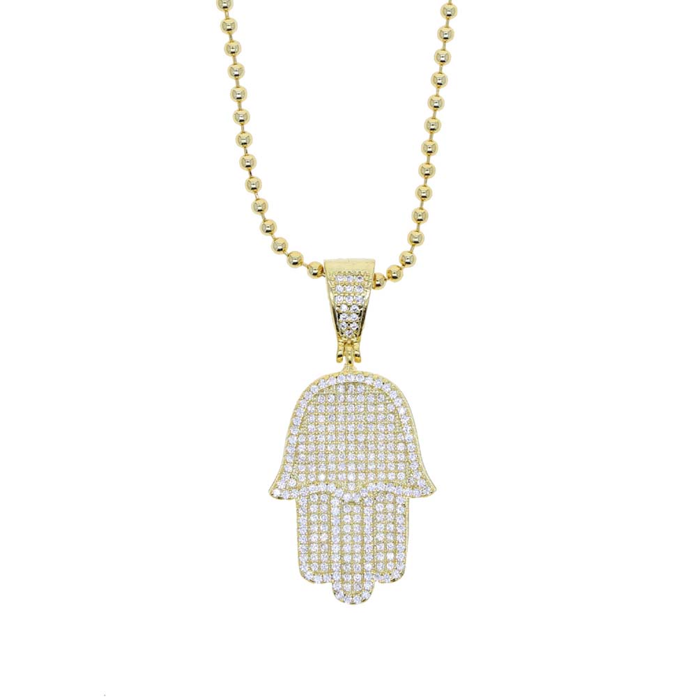 Tulsi Holy Basil - Nouveau Collier Pendentif Main de Fatma