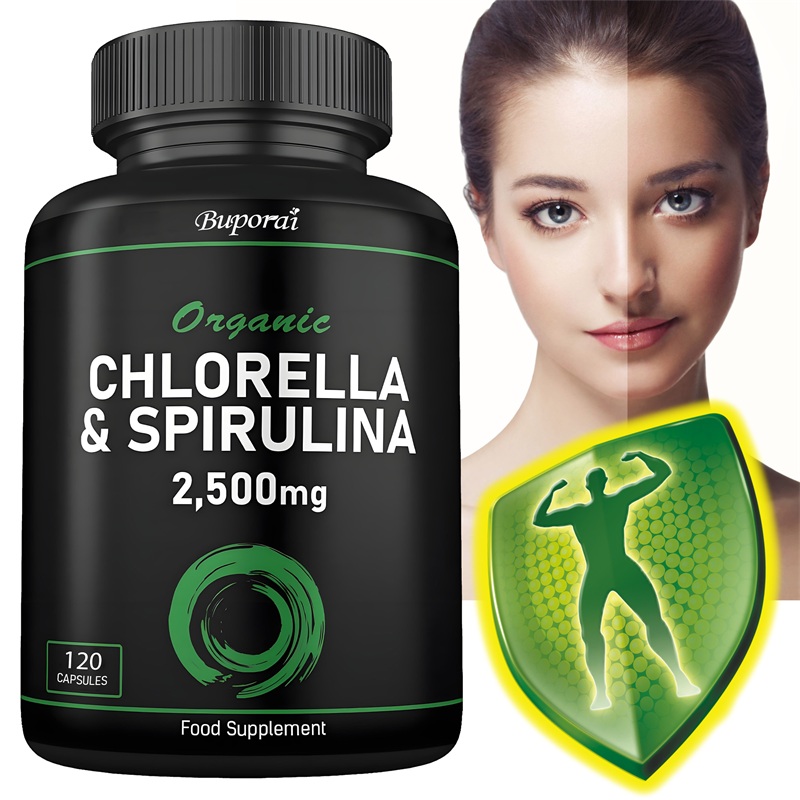 Tulsi Holy Basil - Chlorella et spiruline biologique 2500 mg