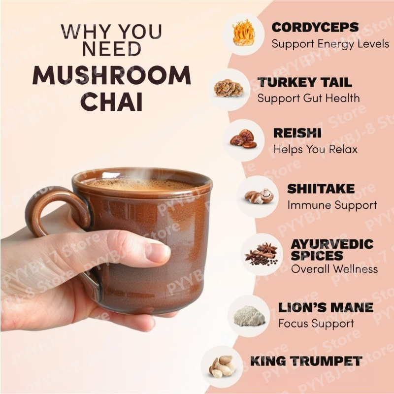 Tisane aux champignons Chai, m - Ayurvedic & Herbal Wellness Kits avis et prix