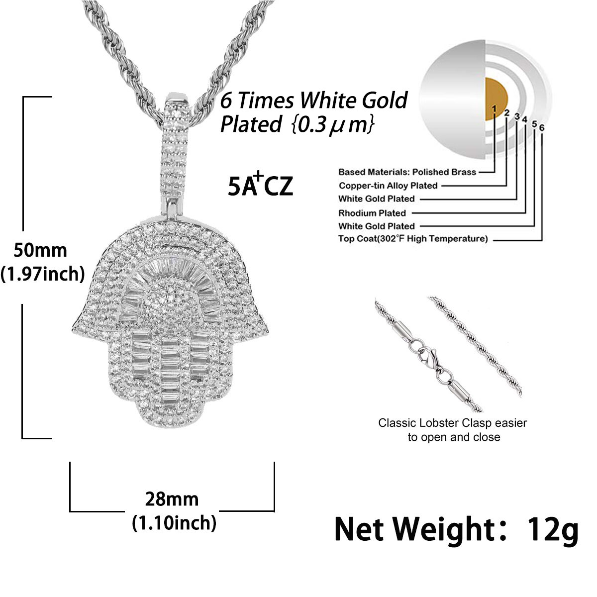Bijoux Hip Hop Micro Iced Out, - Tulsi Holy Basil avis et prix