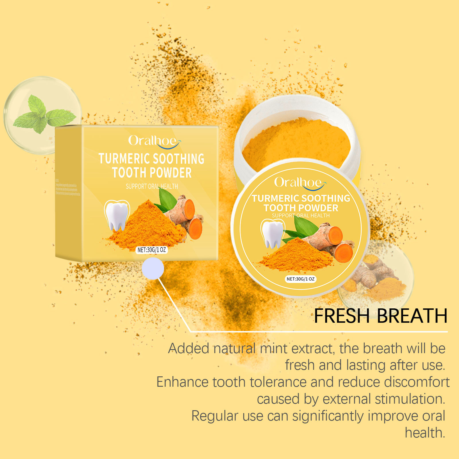 Poudre blanchissante au curcum - Ayurvedic & Herbal Wellness Kits avis et prix