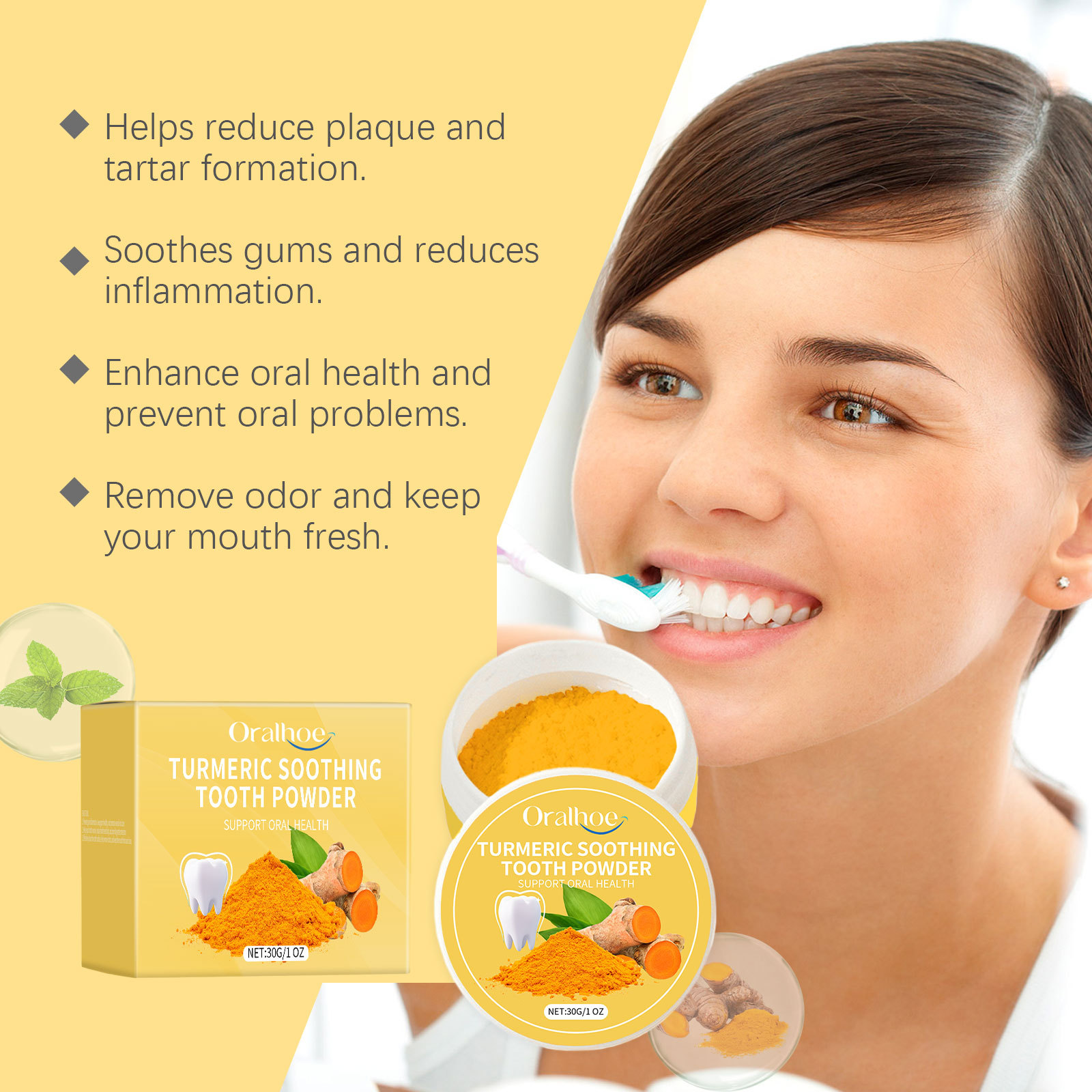 Poudre blanchissante au curcum - Ayurvedic & Herbal Wellness Kits avis et prix