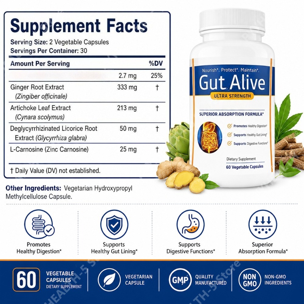 Gut Alive Complément Alimentai - Tulsi Holy Basil avis et prix