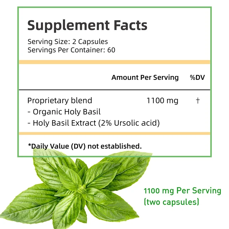 Capsules de basilic sacré – Am - Tulsi Holy Basil avis et prix