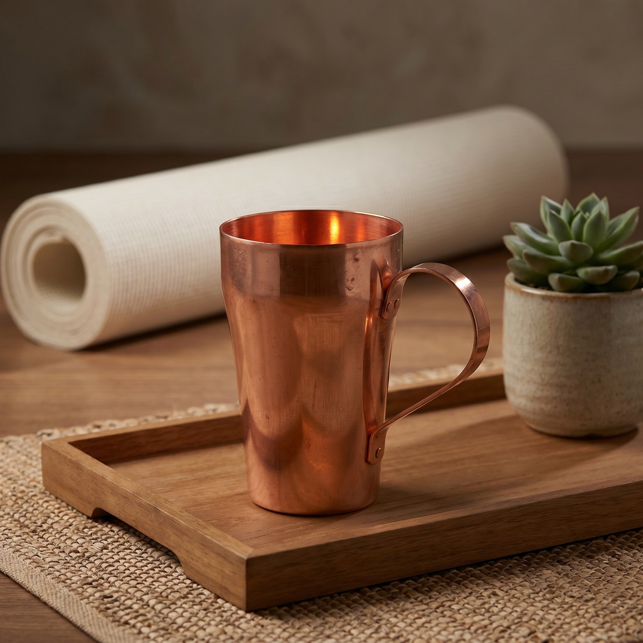 Tasse à boire en cuivre pur, f - Ayurvedic & Herbal Wellness Kits avis et prix